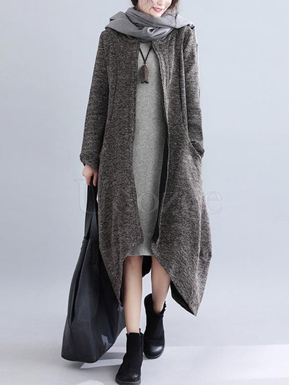 Loose Cropped Hemline Outwear