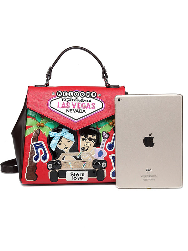 Cartoon couple driving Casual Creative Bag