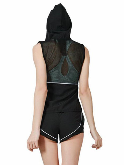 See-through Hollow Sleeveless Yoga Suits