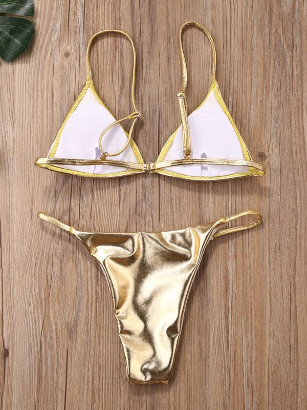 Triangle Split Bikini Swimsuit