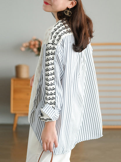 Original Asymmetric Buttoned Split-Joint Hollow V-Neck Long Sleeves Cardigans
