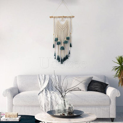 Tie-dyed Colorful Tasseled Crochet Decoration