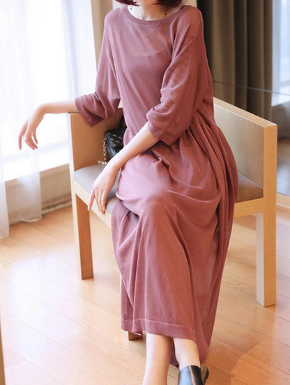 Loose Soft 2-pieces Long Dress