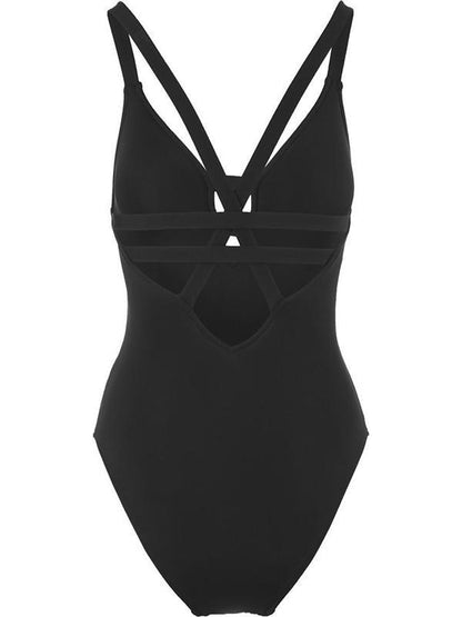 Sexy V-neck One-piece Swimwear