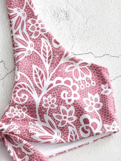 Knot Printed Bikinis Swimwear
