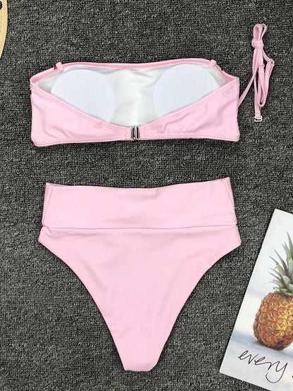 Bandeau Knot Bottom Bikini Swimsuit