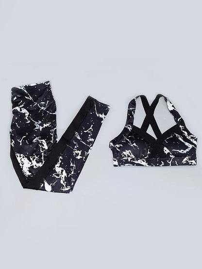 Printed Split-joint Tanks And Leggings Yogo Suits