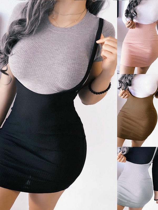 Sexy Wrap Spaghetti-Neck Mini Dresses