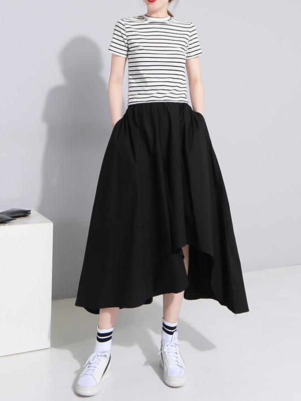 Loose Cotton Irregular Skirt