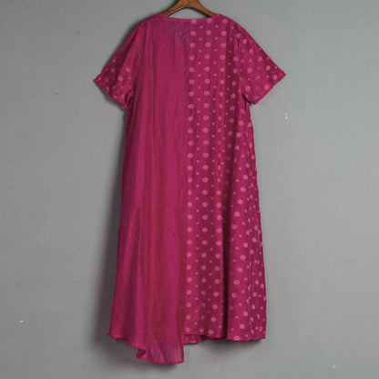 Summer Casual Round Neck Short Sleeve Pockets Dress