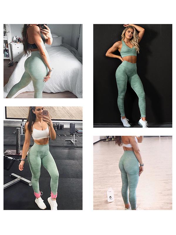 Solid Camouflage Wrap Yoga Bra