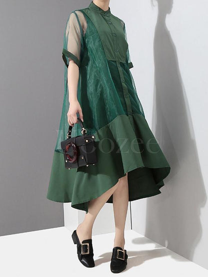 Loose A-line 2-Pieces Long Drress