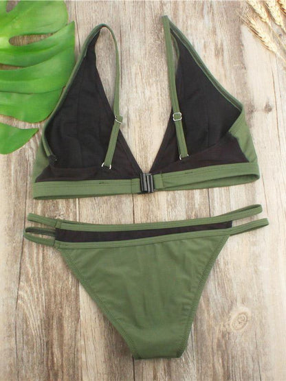 Triangle Tulle Bikinis Swimwear
