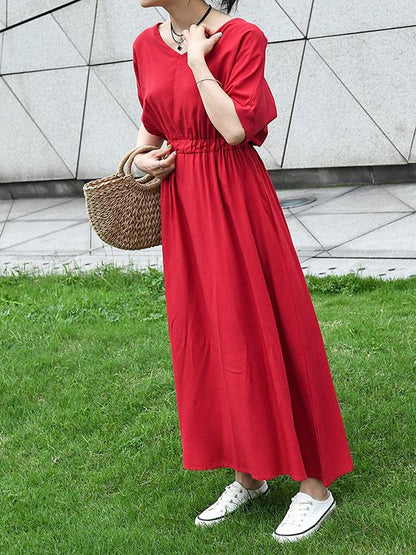 Summer Loose Solid Dress