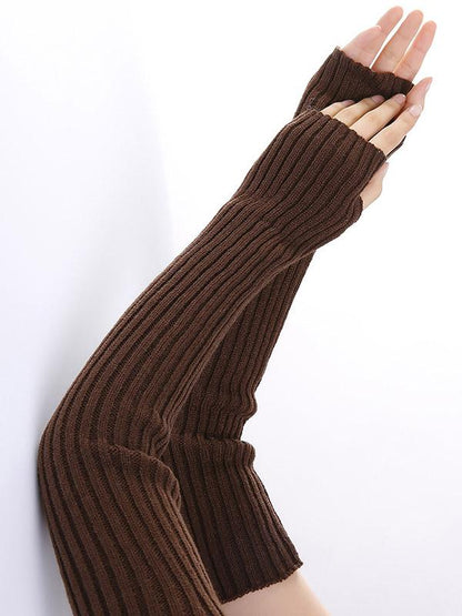Knitted Solid Color Sleevelet Accessories