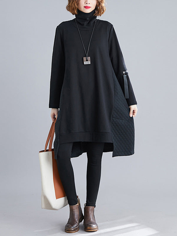 Original Irregularity High-Neck Dress