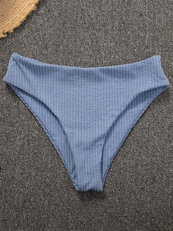 Split-Joint Strapless Split Bikini Swimsuit