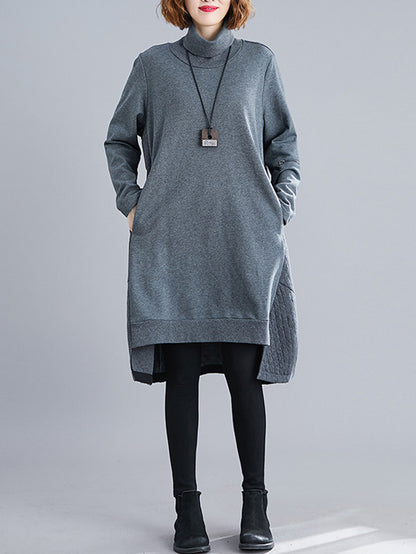 Original Irregularity High-Neck Dress