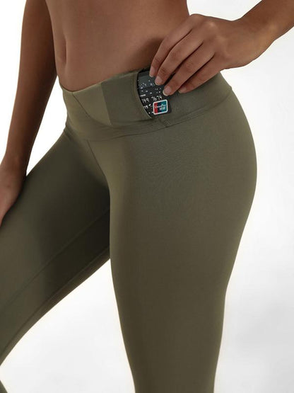 Wrap Solid High Waist Elastic Force Sports Leggings