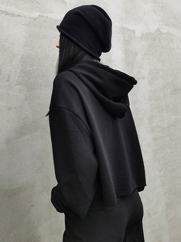 Original Split-Joint Long Sleeves Drawstring Hoodies