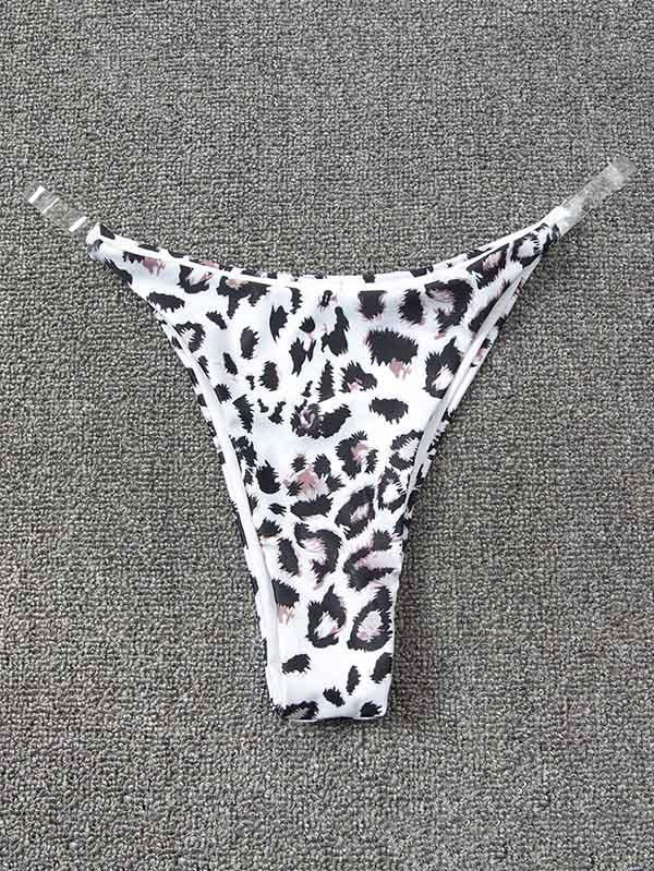 Split-Joint Bandeau Split Bikini Swimsuit