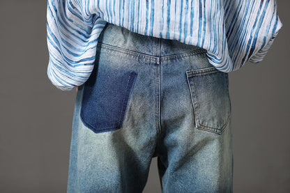 Cotton Blue Casual Summer Women Hole Jeans Pants
