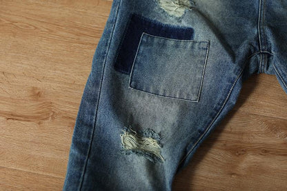Cotton Blue Casual Summer Women Hole Jeans Pants