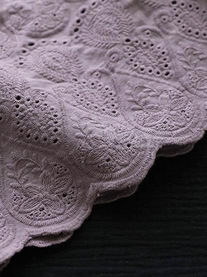 Vintage Artistic Retro Hollow Embroidered Shorts