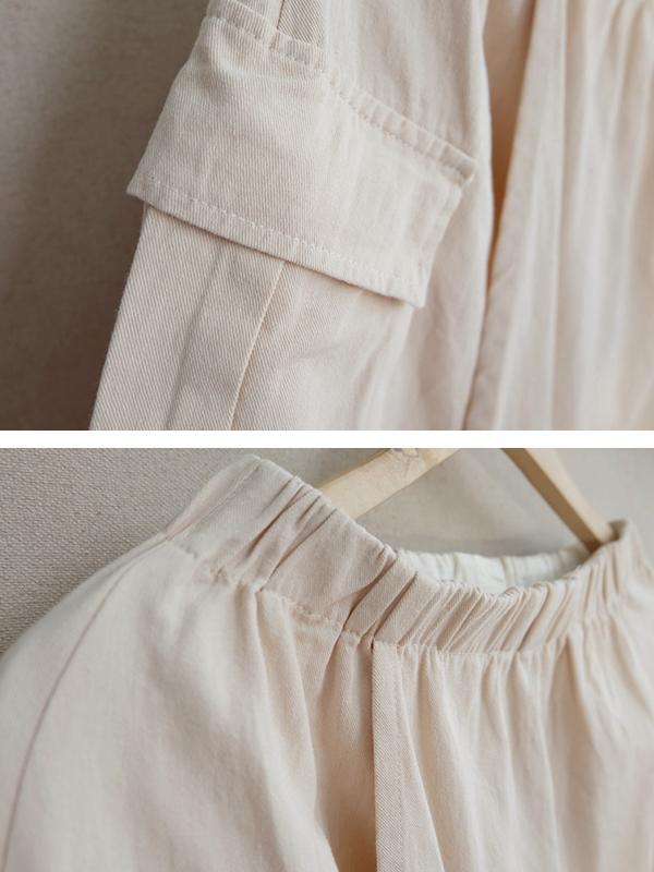 Double Layer Solid Color Pockets A-Line Skirt