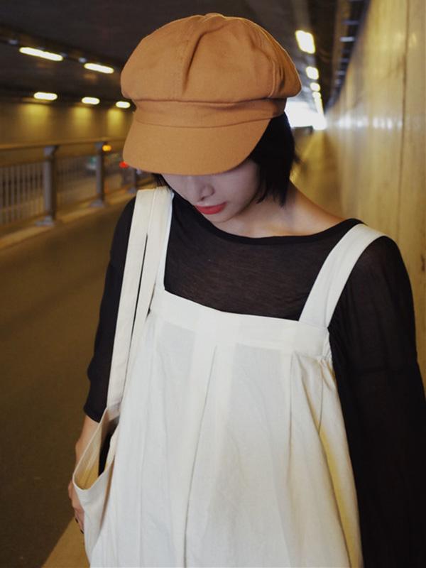 Solid Art Style Octagonal Cap