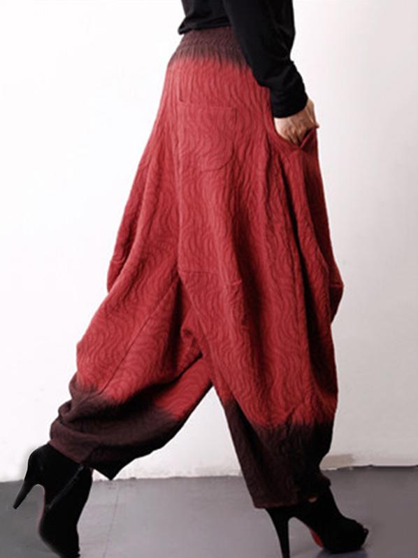 Loose Vintage Bloomers Ramie Cotton Linen Pants