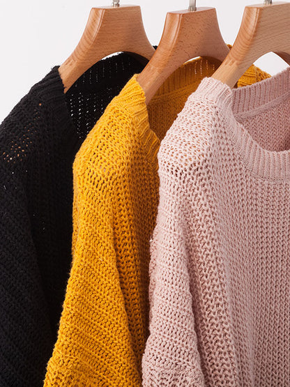 Loose Mid-length Knitted Sweater