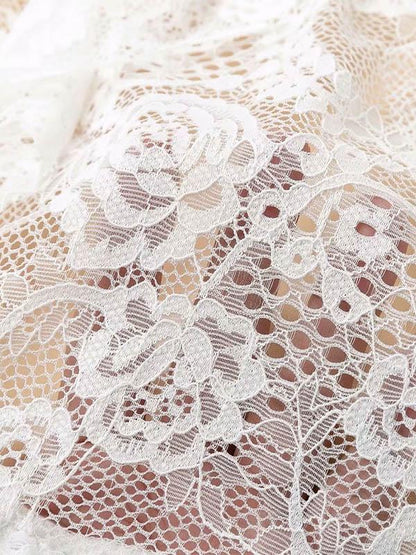 Lace V-neck Backless Falabala Mini Dress