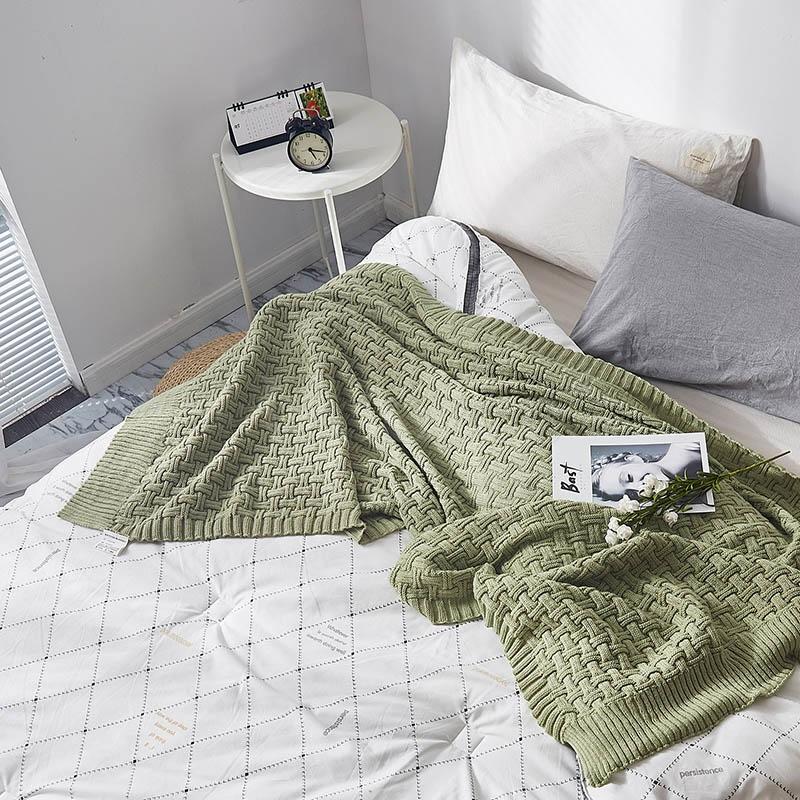 Solid Crochet Knit Blankets