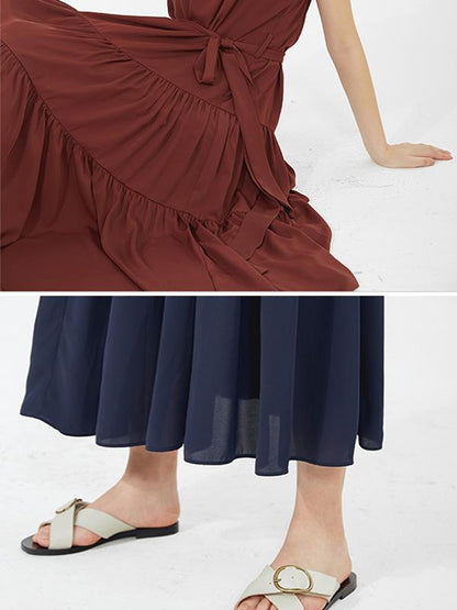 Casual Round-neck Sleeveless Long Dress