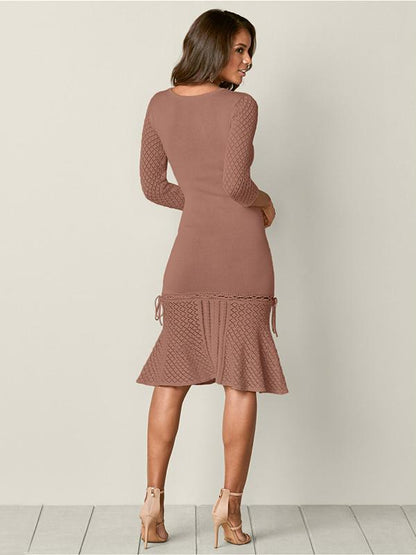 Bandage Crochet Hollow Midi Dresses