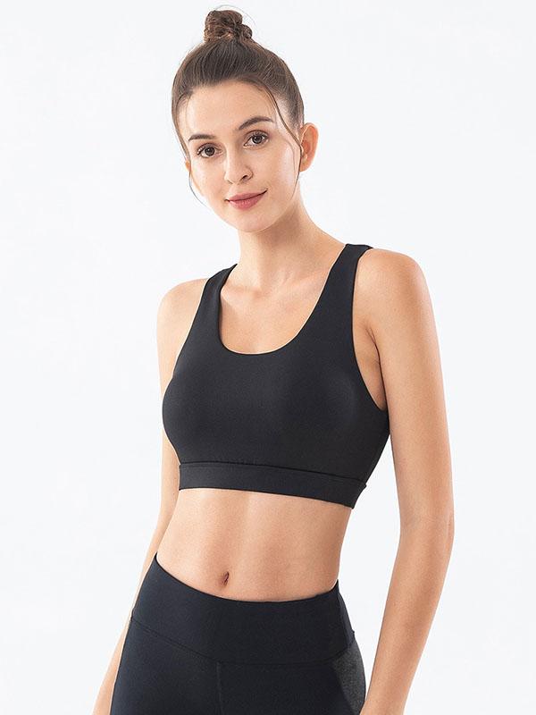 Fashion Sleeveless Contrast Color Yoga Sports Bra