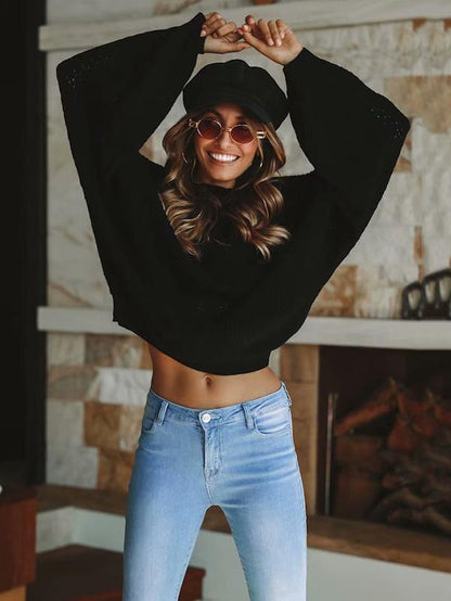 Comfortable Cotton Puff Sleeve Sweater