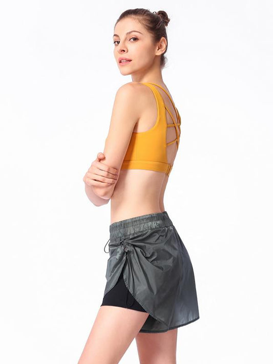 Drawstring Insert Cloth Sport Shorts