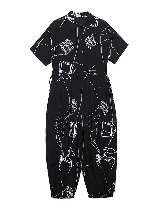 Hip-hop Light Printed Jumpsuit