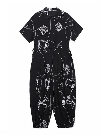 Hip-hop Light Printed Jumpsuit