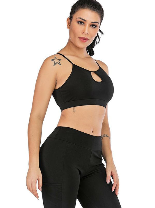 Backless Spaghetti-neck Sports Tanks