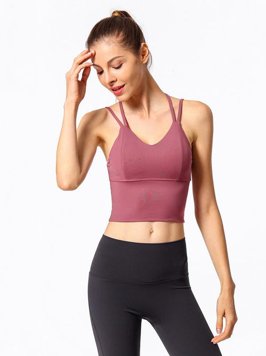 Back Criss Cross Padded Yoga Tanks