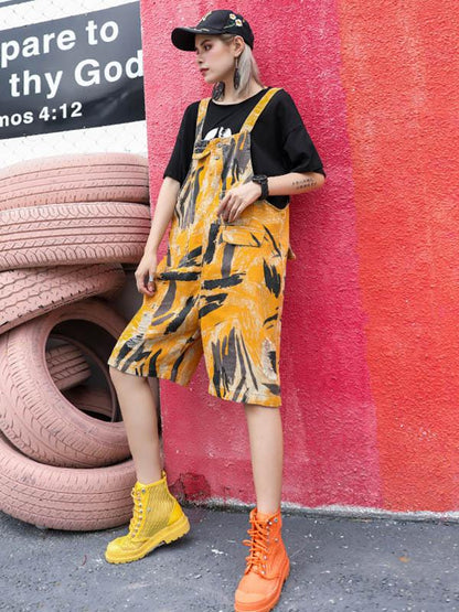 Original Retro Printed Overall Jumpsuit