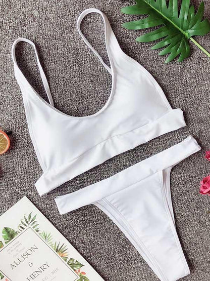 Sexy Plain Bikinis Swimwear