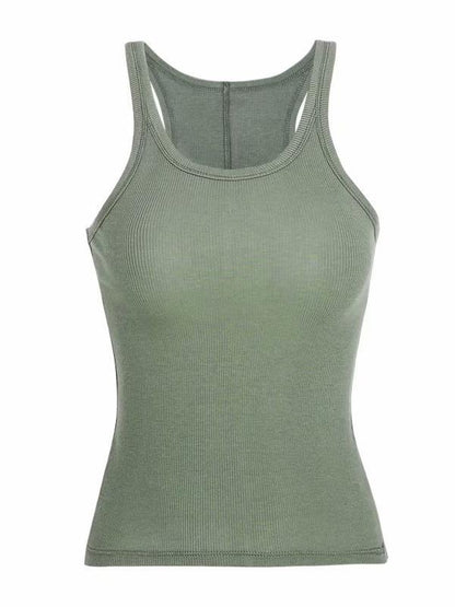 Sleeveless Solid Casual Tanks
