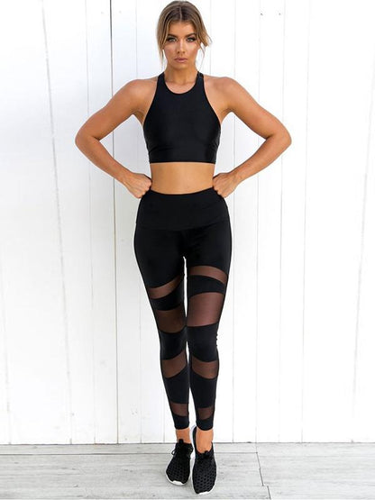Hollow Solid Sports Yoga Leggings