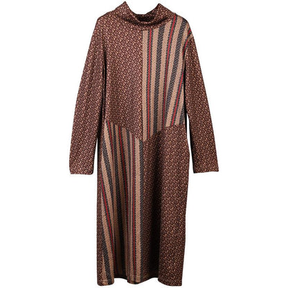 Buykud Beautiful Delicate Pattern Casual Loose Dress