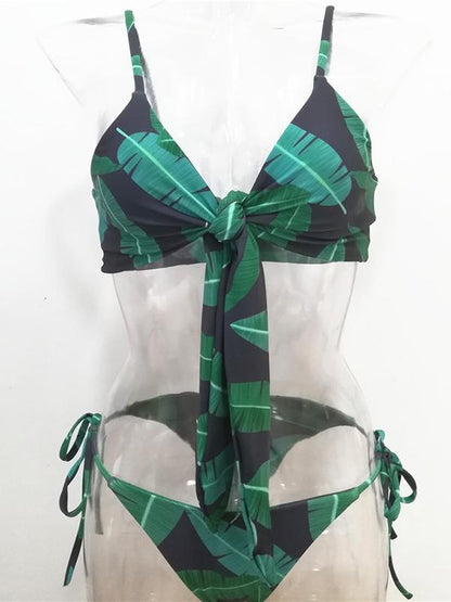 Lace-up Knot Bikini Swimsuit