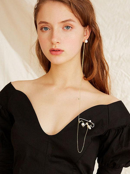 Original Long Earrings Brooch